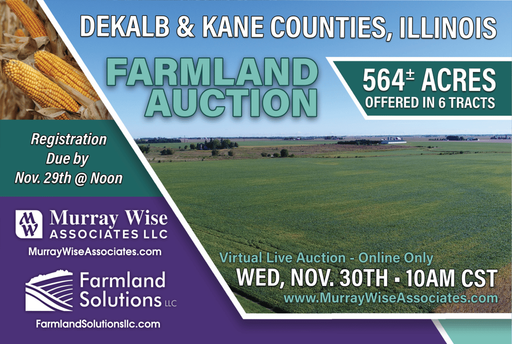 Upcoming AuctionDeKalb & Kane Counties, IL - 564± Acres